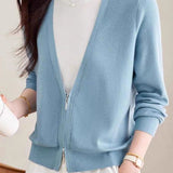 Casual Office Fake Two-Piece Knit Top