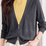 Casual Office Fake Two-Piece Knit Top