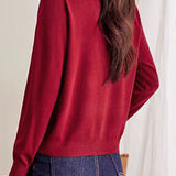 Casual Office Fake Two-Piece Knit Top