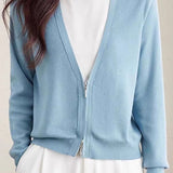 Casual Office Fake Two-Piece Knit Top