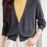 Casual Office Fake Two-Piece Knit Top