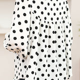 Fashionable Casual Office Polka-Dot Blouse