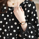 Fashionable Casual Office Polka-Dot Blouse
