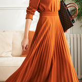 Office Work Polo-Collar Dress