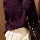 Casual Versatile Soft Textured Knit Sweater