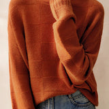 Casual Versatile Soft Textured Knit Sweater