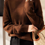 Casual Versatile Soft Textured Knit Sweater