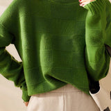 Casual Versatile Soft Textured Knit Sweater