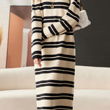 Versatile Office Striped Dress