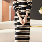 Versatile Office Striped Dress