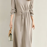 Casual Versatile Drawstring Waist Dress