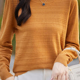 Classic Versatile Fashion Textured Knit Top