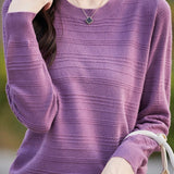 Classic Versatile Fashion Textured Knit Top