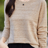 Classic Versatile Fashion Textured Knit Top