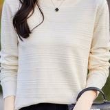 Classic Versatile Fashion Textured Knit Top