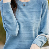 Classic Versatile Fashion Textured Knit Top