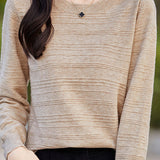 Classic Versatile Fashion Textured Knit Top
