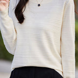 Classic Versatile Fashion Textured Knit Top