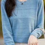 Classic Versatile Fashion Textured Knit Top