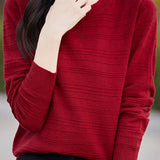 Classic Versatile Fashion Textured Knit Top