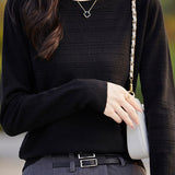 Classic Versatile Fashion Textured Knit Top
