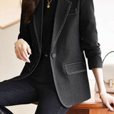 Classic Fashion Office Long-Sleeve Blazer