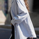 Casual Irregular Striped Versatile Shirt
