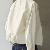 Office Casual Jacket with Slightly Wrinkled Texture