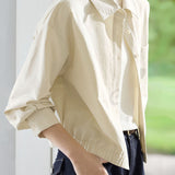 Office Casual Jacket with Slightly Wrinkled Texture
