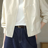 Office Casual Jacket with Slightly Wrinkled Texture