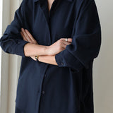 Casual Loose Shirt and Wide-Leg Pants Set