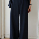 Casual Loose Shirt and Wide-Leg Pants Set