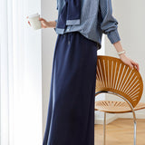 Casual Commuter Striped Long Sleeve Shirt Set
