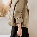 Casual Collared Long Sleeve Double-Breasted Coat