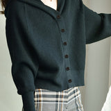 Casual Batwing Sleeve Hooded Knit Cardigan