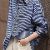Commuter Casual Versatile Striped Shirt