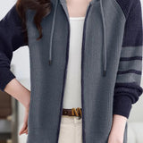 Casual Versatile Color-Blocked Zip Jacket
