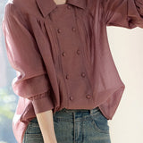 Fashionable Elegant Double-Breasted Shirt