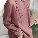 Fashionable Elegant Double-Breasted Shirt