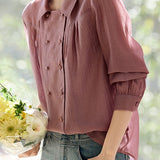 Fashionable Elegant Double-Breasted Shirt