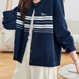 Casual Commuter Loose Button Knit Cardigan