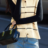 Casual Versatile Simple Striped Vest