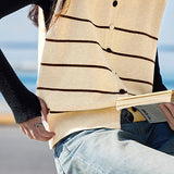Casual Versatile Simple Striped Vest