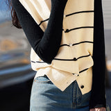 Casual Versatile Simple Striped Vest