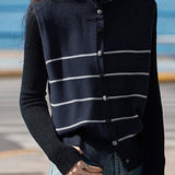 Casual Versatile Simple Striped Vest