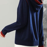 Casual Versatile Hooded Knit Top