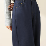 Casual Versatile Straight Thick Denim Pants