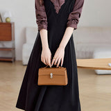 Fashionable Commuter Color-Block Patchwork Dress