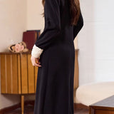 Elegant Beaded Waist-Defined Knit Dress
