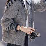 Casual Versatile Double-Headed Zip Navy Collar Jacket